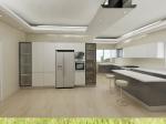 Blum Kitchen Cabinet With Butcher Block Top Oven Base Quartz Countertop