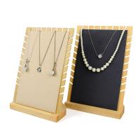 Buy cheap Notched-Edge Wooden Pendant Display Panel Stand Necklace Exhibition Holder product