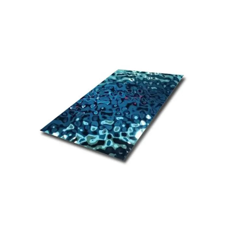 Colorful Water Ripples Decorative Gold Stainless Steel Sheet 304 Metal Wall Panel