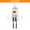 Buy cheap 24V 250 Watt Quartz Bulb Halogen Projection Lamp Stage Lighting 50hrs GY6.35 Socket from wholesalers