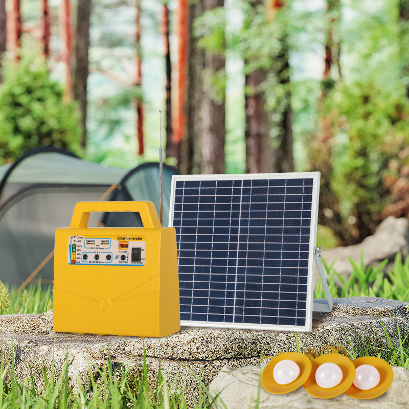 Radio and Lighting Function 20W Solar Lighting System with 12V 7AH Battery Capacity