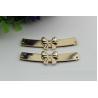 Buy cheap OEM zinc alloy light gold bow-knot shape purse decorative metal corner 65 mm from wholesalers