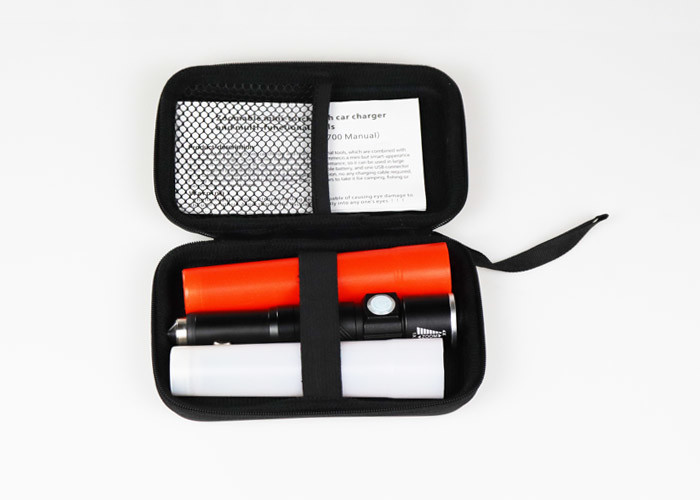 Safety Magnetic Rechargeable Flashlight With Warming Bar Usb Charge Torch