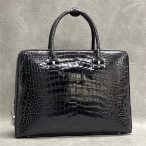 Buy cheap Exotic Real True Alligator Belly Skin Office Men's Briefcase Bag Authentic Genuine Crocodile Leather Male Large Handbag from wholesalers