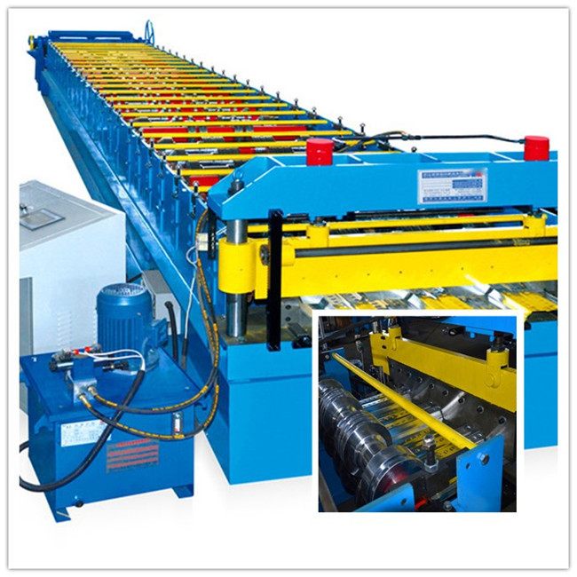 Automatic Hydraulic Post Cutting Floor Deck Roll Forming Machine For Steel Coil