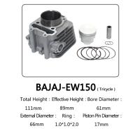 Buy cheap Tricycle Engine Motorcycle Cylinder Kit Parts 150cc Capacity Bajaj-EW150 product