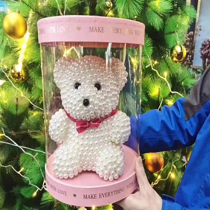 Most Popular Szie 40 CM Foam Rose Teddy Bear For Ladies Valentines Day gift Birthday gift Christmas day gift