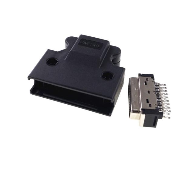 36 Pin PBT SCSI Plug Connector MDR D Ribbon Backshell 10136-3000PE 10336-52A0