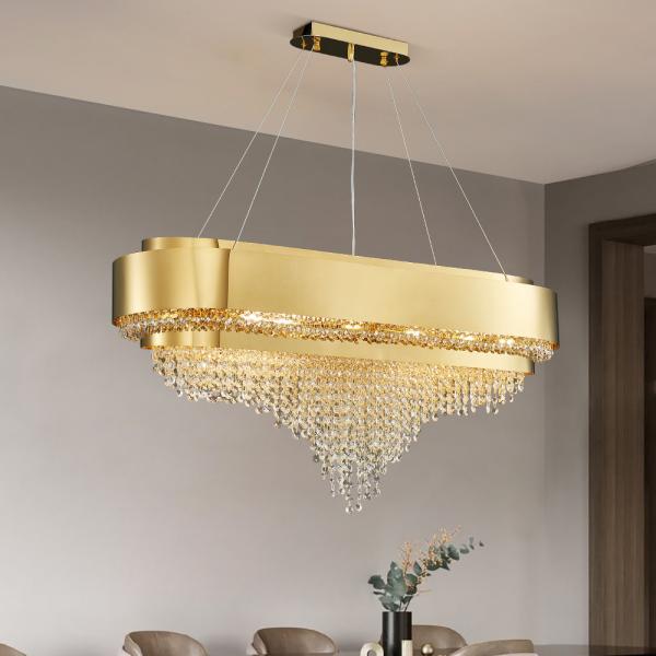 Buy cheap Chandelier Modern Kitchen Lamp Dining Room Home Decoration Suspension Luminaire Rectangle pendent lighting(WH-CY-171) from wholesalers