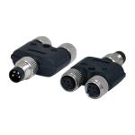 Rigoal M8 4 Pin Circular Connector Female Y Splitter Connector