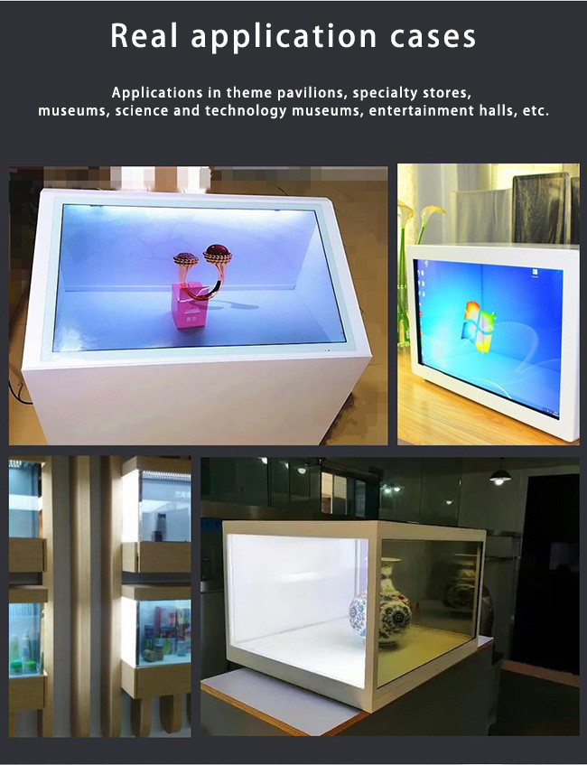 32" 43" 49" 55" 65" Transparent LCD Display Box High Resolution Touchscreen