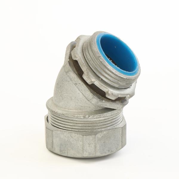 Buy cheap Liquid Tight Flexible Conduit Adaptor 45 Degree Blue Insulated 1/2" - 4" from wholesalers