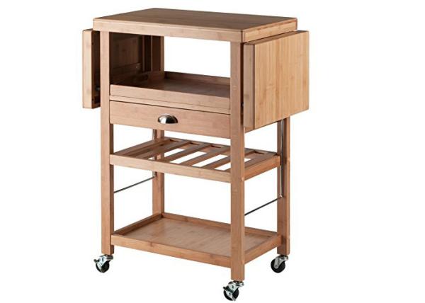 Buy cheap Kitchen Food Tray Trolley Cart Bamboo Home Furniture with wheels prices from wholesalers