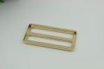 China manufacturer 50 mm nickel color bag adjuster slide strap metal tri-glide