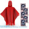 Buy cheap Disposable Rain Ponchos For Adults With Hood,Emergency Rain Gear For Camping,Hiking,Walking,Watching Games from wholesalers