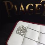 Piaget full diamonds of double hollow rose necklace 18kt gold with white gold or