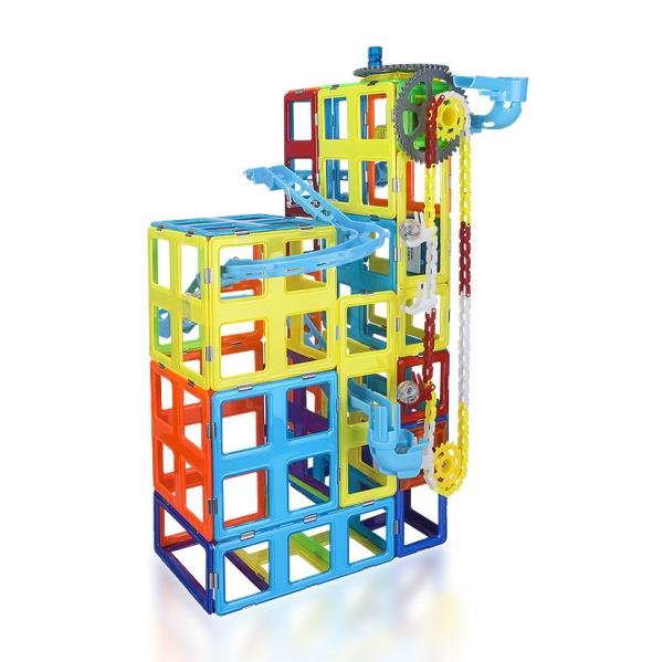 Buy cheap Puzzle Building Blocks Magnetic Tile Car Race Track DIY Assemble Colorful from wholesalers