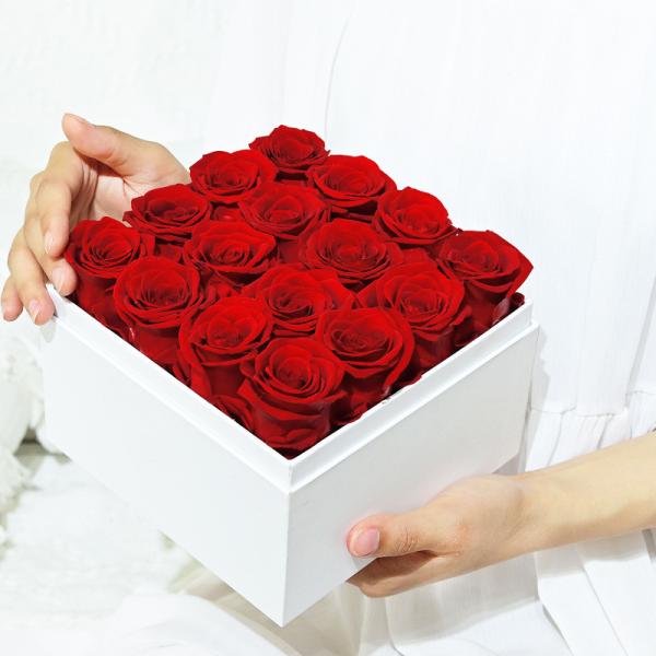 Buy cheap Customized Square Gift Boxes Preserved Roses In Box With Acrylic Cover from wholesalers
