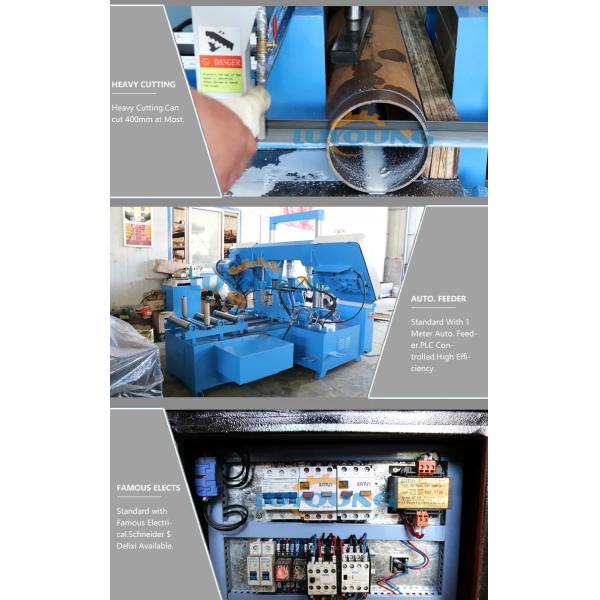 Automatic Metal Cutting Band Saw Machine GB4230 Blade Speed 3KW Power