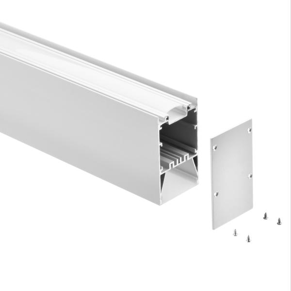 Buy cheap Up Down Suspended LED Profile 50*85mm Moisture Proof Milky Frosted Cover from wholesalers