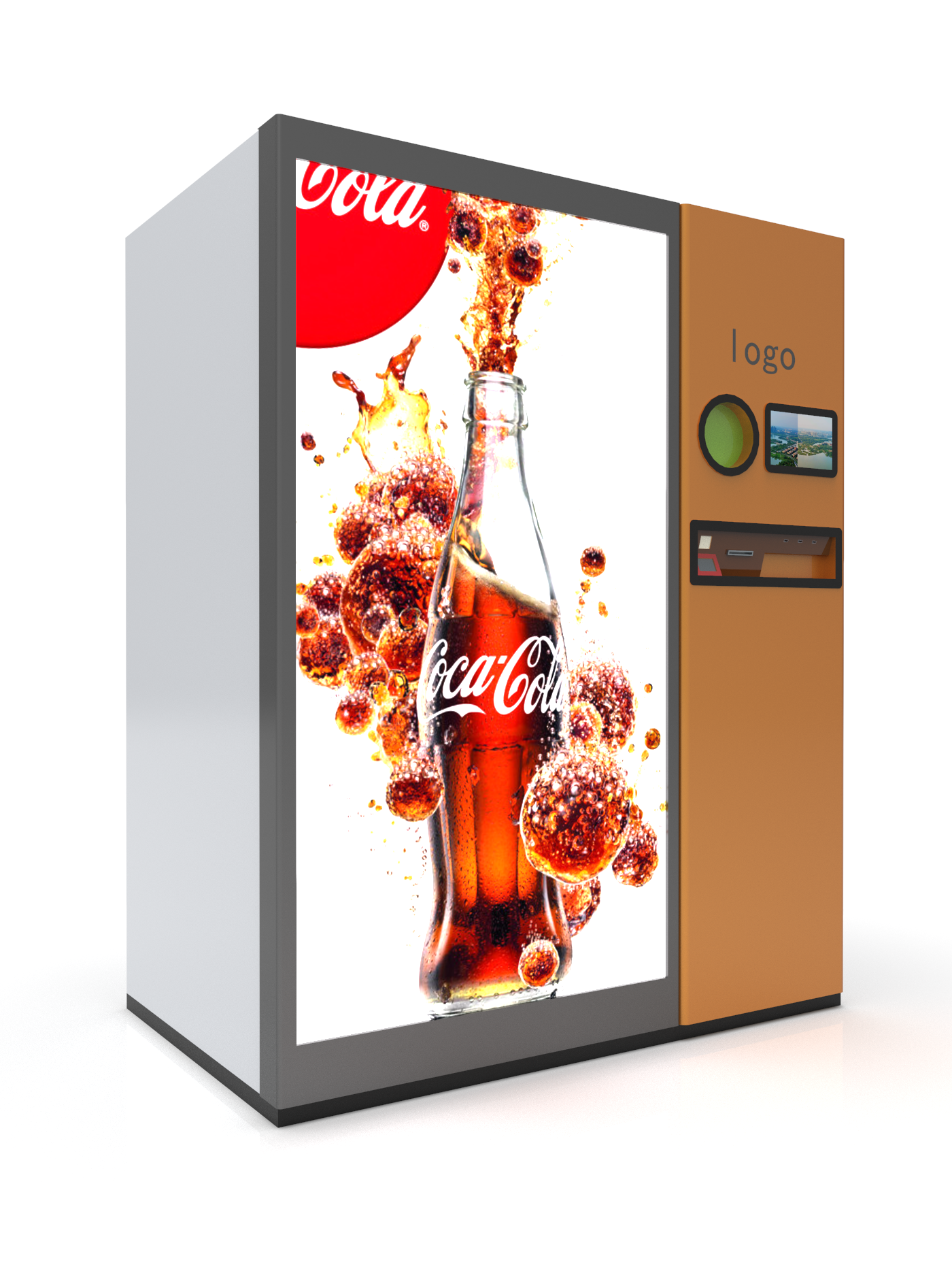 Outdoor Circle RVM 750 RVM Reverse Vending Machine Customized