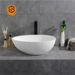 Buy cheap Hotel Lavabo Above Counter Bathroom Basin Solid Surface bold element from wholesalers