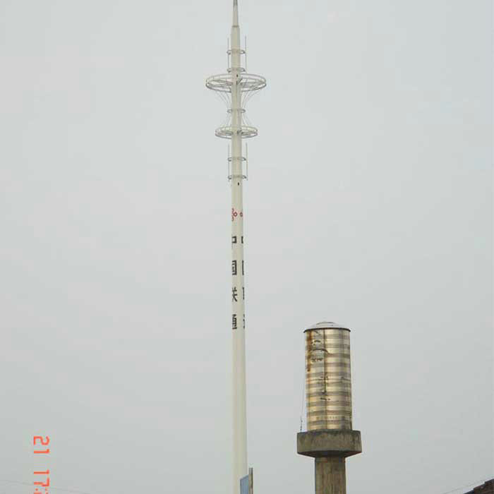 Steel 80 Meter Monopole Antenna Tower Wifi Telecommunication