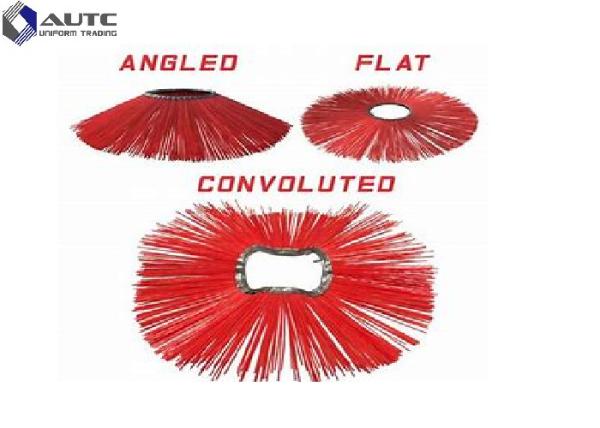 300*80mm PP with Steel Ring Wafer Brush Street Road Snow Cleaning Brush Rotary