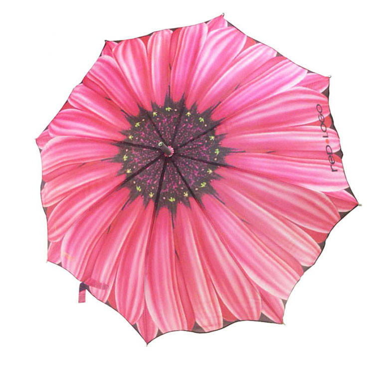 Compact Strong Auto Open Stick Umbrella Pink Length 70-100cm For Rainy Days