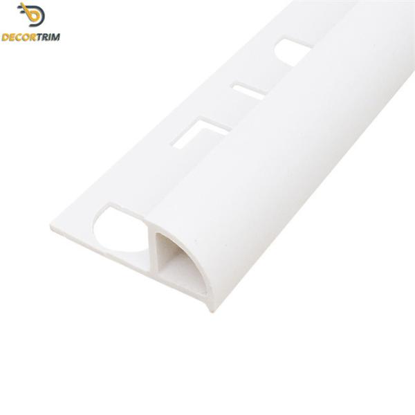 Buy cheap 10mm PVC Round Edge Tile Trim , Straight Edge Plastic Tile Edging Strip from wholesalers