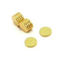 Buy cheap N52 NdFeB 6x0.55mm Accurate Standard Disc magnet with Gold Coating product
