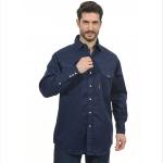 Navy Blue Fire Retardant Work Shirt NFPA2112 EN61482-2 FR Snap Button Shirt