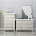 Modern White Solid Wood Wardrobe Closet Beveled Edge Countertop