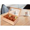 Buy cheap Attractive Design Bamboo Storage Organizer Tea Box Strong Magnetic Closure from wholesalers