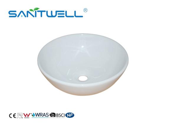 Quality Counter Top Toilet Ceramic Art Basin White Color With Size 330 * 330 * 130mm for sale