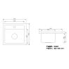 Buy cheap 210mm Top Mount Matt Black Kitchen Sink With Drainboard 480*450mm from wholesalers