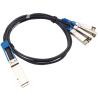 Buy cheap 100G QSFP28 To 4x25G SFP28 AWG30 Passive DAC Breakout Cable from wholesalers
