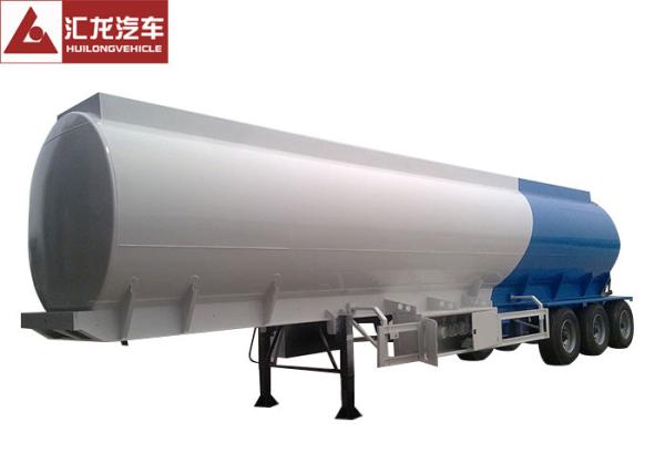 11900x2500x3800 Tanker Truck Trailer , Diesel Fuel Tank Trailer Anti - Wave