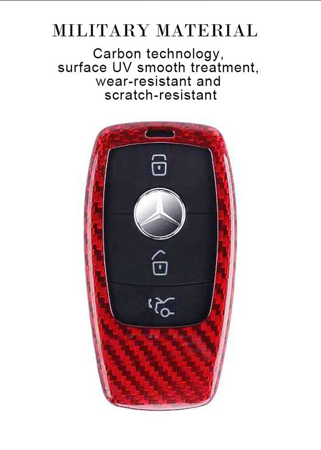 SGS Approved Anti Scratch Carbon Fiber Car Key Case For Benz