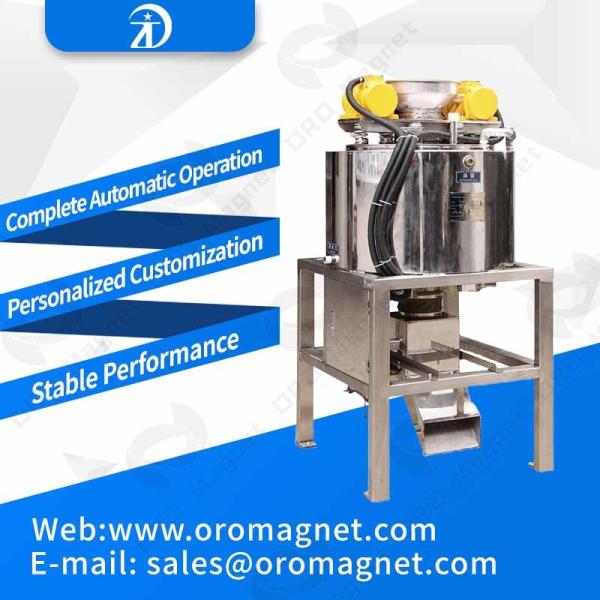 Buy cheap Dried Powder Electromagnetic Magnetic Separation Equipment Iron Remover quartz feldspar powder plastic particle from wholesalers