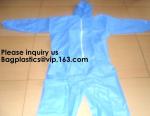 Light Duty Disposable Protective Coveralls Suit Attached Non-Woven Fabric Hood