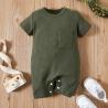 Buy cheap Custom Design Cotton Baby Clothes Baby Boy Romper Rib Knitting Unisex Onesie Short Sleeve Soft Clothes Baby Bodysuit from wholesalers