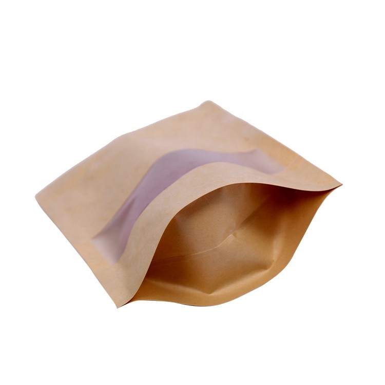 Free samples available biodegradable feature and plastic material kraft paper stand up zipper coffee tea bags