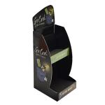 Cardboard Paper Counter Display Box Glass Bottle Countertop Display Stand With