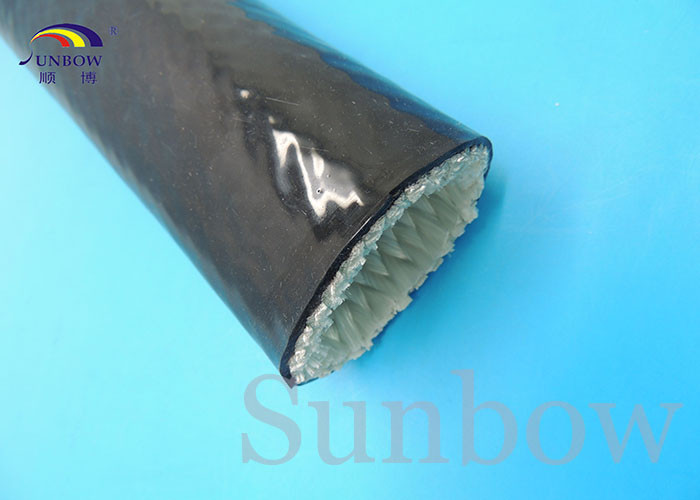 Flame Retardant Fireproof Sleeve Fireproof fiberglass sleeving coated silicone rubber