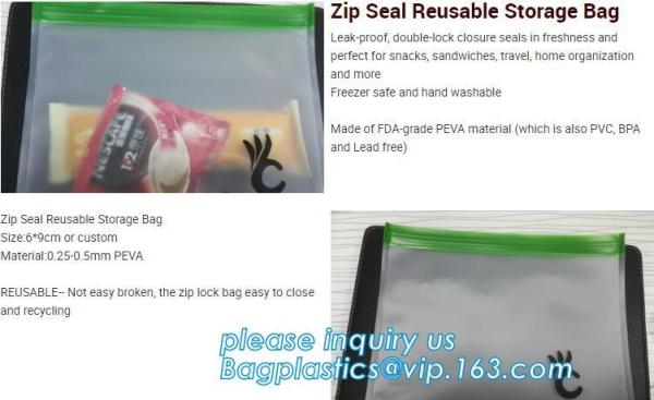 Buy cheap Seal Reusable Fresh Vegetable Easy Clean Silicone Food Storage Bag, Airtight Seal Vacuum Reusable 1L Silicone Food Stora from wholesalers