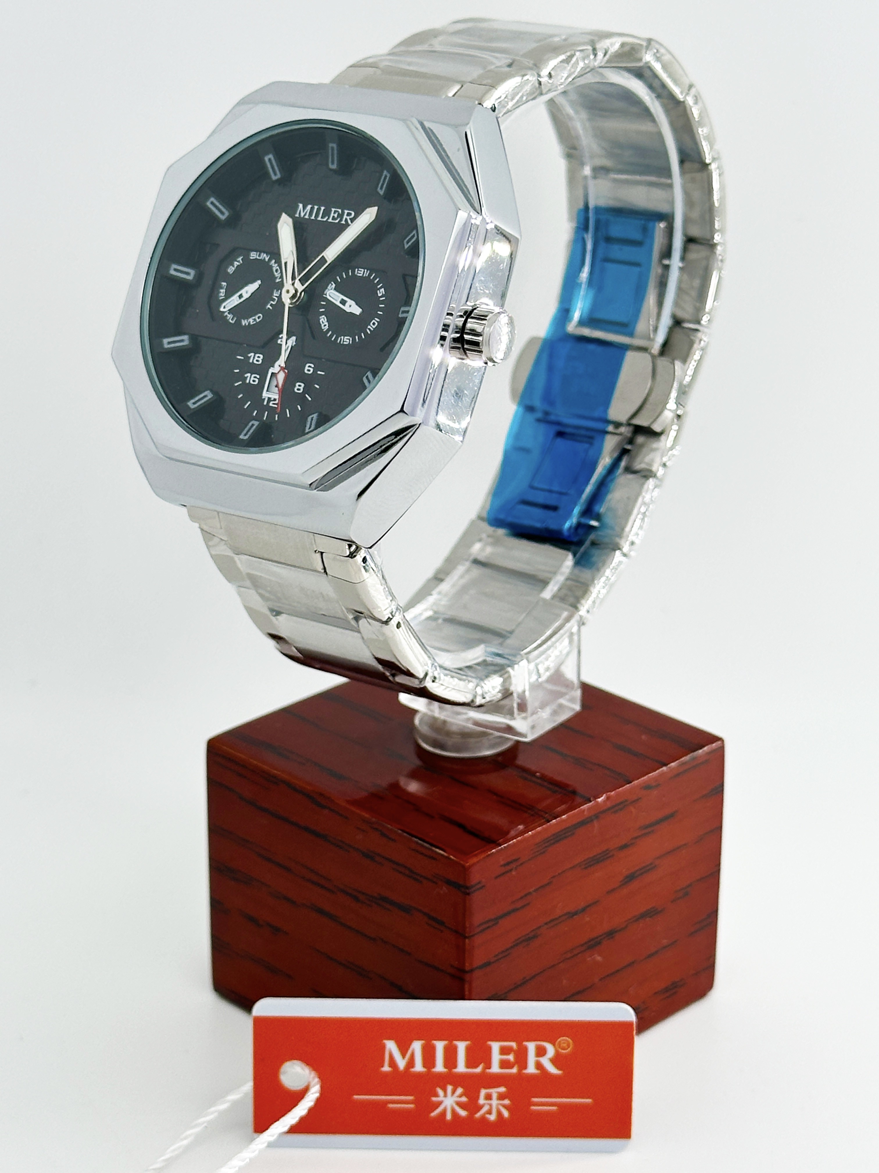 Luxury Quartz Watch For Men Stainless Steel Dress Wristwatches Man Waterproof Chronograph Clock