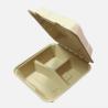 Buy cheap 8 Inch *3 Grid Pulp Lunch Box Disposable Biodegradable Take Away Food Box from wholesalers