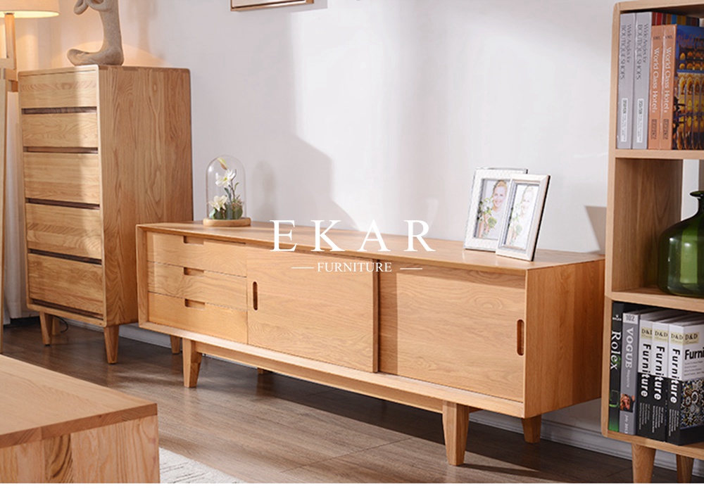 Modern Showcase Wood Tv Stand Cabinet