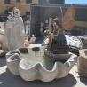 Buy cheap Brass Garden Fairy Statues Bronze Fountain Marble Shell Pool Fountains Metal Art Life Size Decorative Outdoor from wholesalers
